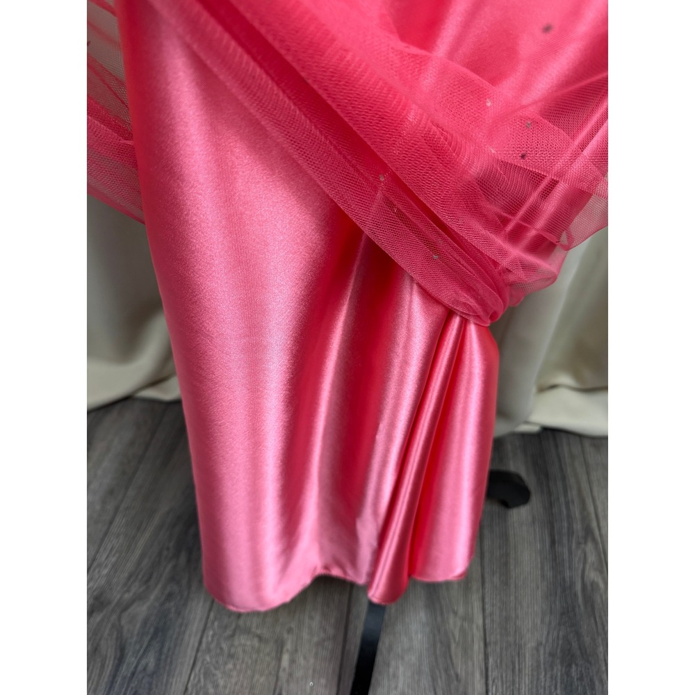 Vintage Y2K Jessica McClintock for Gunne Sax Pink Glitter Corset Prom Maxi Dress - Picture 4 of 11